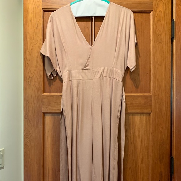 Pinkish jumpsuit with elastic waist - Picture 1 of 5